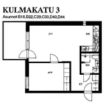 Vuokraa 2 makuuhuoneen asunto, 44 m² paikassa Kuopio