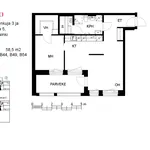 Rent 2 bedroom apartment of 58 m² in Helsinki