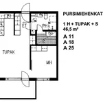 Rent 2 bedroom apartment of 46 m² in Lahti