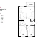 Rent 3 bedroom apartment of 76 m² in Helsinki