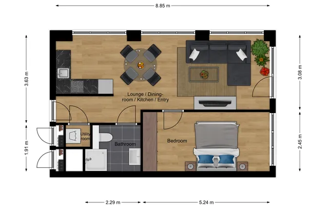 Huur 1 slaapkamer appartement van 50 m² in Amsterdam