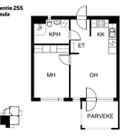 Rent 2 bedroom apartment of 38 m² in Hyrylä,