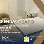 Rent 1 bedroom apartment of 32 m² in Coimbra