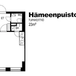 Rent 1 bedroom apartment of 23 m² in Tampere