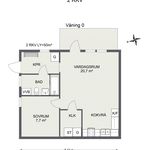 Rent 2 rooms apartment of 50 m², in Dorotea