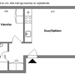 Rent 2 bedroom apartment of 43 m² in Aalborg