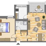 Miete 2 Schlafzimmer wohnung von 52 m² in Düsseldorf