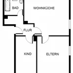 Miete 2 Schlafzimmer wohnung von 49 m² in Gelsenkirchen