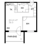 Rent 2 bedroom apartment of 39 m² in Espoo