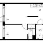 Vuokraa 2 makuuhuoneen asunto, 46 m² paikassa Helsinki