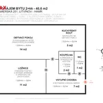 Pronajměte si 2 ložnic/e byt o rozloze 40 m² v litvinov