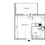 Appartement de 27 m² avec 1 chambre(s) en location à Baillargues