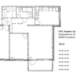 Vuokraa 3 makuuhuoneen asunto, 75 m² paikassa Jyväskylä