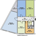 Miete 4 Schlafzimmer wohnung von 104 m² in Morgenleite