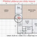 Pronajměte si 2 ložnic/e byt o rozloze 56 m² v Třebíč