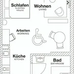 Miete 1 Schlafzimmer wohnung von 43 m² in Frankfurt am Main