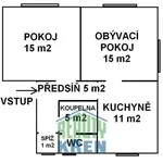 Pronajměte si 2 ložnic/e byt o rozloze 52 m² v Roztoky