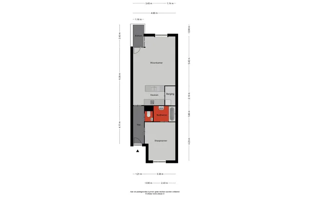 Huur 1 slaapkamer appartement van 60 m² in Bergen