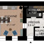 Pronajměte si 3 ložnic/e dům o rozloze 65 m² v Husinec