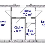 Miete 2 Schlafzimmer wohnung von 48 m² in Chemnitz