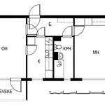 Rent 2 bedroom apartment of 50 m² in Lahti