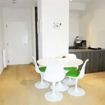 Madou/UE, proximité commerces et transports en commun. Superbe appartement meublé se composant comme suit : beau séjour lumineux, cuisine américaine suréquipée, deux chambres dont une salle ave