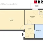 Rent 2 bedroom apartment of 42 m² in Brno