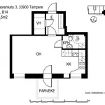 Vuokraa 1 makuuhuoneen asunto, 25 m² paikassa Tampere