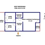 Rent 2 bedroom apartment of 68 m² in Ostrołęka