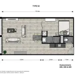 Huur 1 slaapkamer appartement van 54 m² in Binnenstad-Centrum