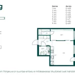 Vuokraa 2 makuuhuoneen asunto, 40 m² paikassa Turku