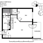 Vuokraa 2 makuuhuoneen asunto, 43 m² paikassa Kerava