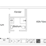 Rent 2 rooms apartment of 55 m² in Stockholm