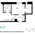 Vuokraa 2 makuuhuoneen asunto, 48 m² paikassa Tampere