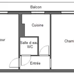 Appartement de 32 m² avec 2 chambre(s) en location à CoubronT