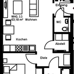 Miete 2 Schlafzimmer wohnung von 63 m² in Papenburg