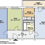 Miete 3 Schlafzimmer wohnung von 70 m² in Morgenleite