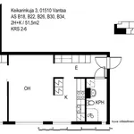 Rent 2 bedroom apartment of 51 m² in Vantaa