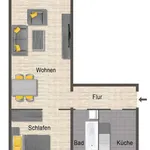 Miete 2 Schlafzimmer wohnung von 51 m² in Halle (Saale)