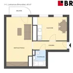 Pronajměte si 1 ložnic/e byt o rozloze 49 m² v Brno