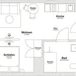 Miete 1 Schlafzimmer wohnung von 38 m² in Darmstadt