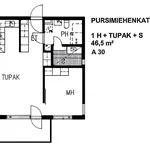 Vuokraa 2 makuuhuoneen asunto, 46 m² paikassa Lahti