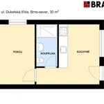 Pronajměte si 1 ložnic/e byt o rozloze 30 m² v Brno