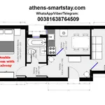 Rent 2 bedroom apartment of 50 m² in Athens