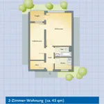 Miete 2 Schlafzimmer wohnung von 45 m² in Dortmund