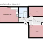 Rent 3 bedroom apartment of 69 m² in Brno