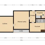 Rent 2 bedroom apartment of 48 m² in Šumperk