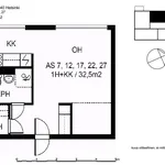 Rent 1 bedroom apartment of 32 m² in Helsinki