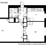 Vuokraa 2 makuuhuoneen asunto, 63 m² paikassa Hyvinkaa