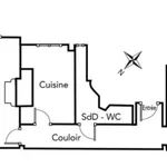 Appartement de 47 m² avec 2 chambre(s) en location à Paris